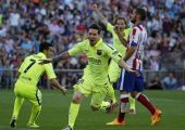 برشلونة يهزم أتليتيكو بهدف ميسي ويحرز لقب الدوري الاسباني