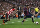 شاهد الصور... برشلونة يواصل حلمه نحو الثلاثية ويتوج بكأس الملك على حساب بلباو في ليلة وداع تشافي