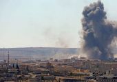 شاهد: انفجار يهز كوباني في سوريا