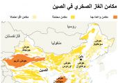 انفوجرافيك يوضح مكامن الغاز الصخري في الصين