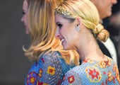 نيكي هيلتون ...وتسريحة شعر باكليل مذهب