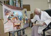 مرسم الفنان عبدالكريم العريض في جمعية البحرين للفن المعاصر