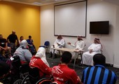 محمد بن دعيج يلتقي بلاعبي ولاعبات رياضة ذوي الإعاقة