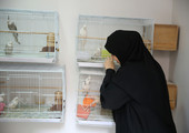 بالصور.. الشابة فاطمة عباس تنافس الرجال بتربية الطيور ويتابعها بالانستجرام أكثر من 30 ألف متابع