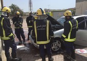 السيطرة على حريق اندلع بسيارة مواطن بكرزكان دون وقوع إصابات