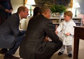 الأمير جورج يكسر قاعدة قصر كينغستون ويلتقي أوباما بـ 