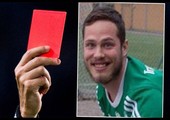حكم مباراة يطرد لاعب بسبب 