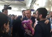 أردوغان يزور مطار أتاتورك بإسطنبول عقب الهجوم الإرهابي