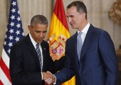 بالصور... أوباما يصل اسبانيا في زيارة دبلوماسية إثر حوادث دالاس