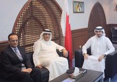 الشيخ خالد بن حمود يستقبل وفداً من بنك البحرين والكويت