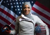بالصور .. لاعبة السلاح الأميركية المحجبة ابتهاج محمد ستسرق الأضواء في أولمبياد ريو