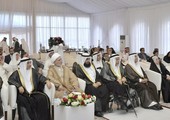 عبدالله بن خالد يضع حجر أساس جامع محفوظة سعيد الزياني بالجنبية