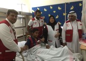 متطوعو الهلال الأحمر البحريني يزورون الأطفال المرضى في السلمانية