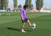 بالفيديو... مهارات مذهلة لمارسيلو في تمرين ريال مدريد