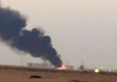 وفاة شخص في حريق لخزان بترول داخل احدى محطات شركة أرامكو السعودية 