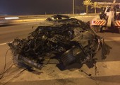 إصابة بليغة لبحريني تدهورت سيارته على شارع الشيخ خليفة