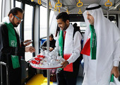 بالصور... مطارات السعودية تشارك البحرين فرحتها باليوم الوطني