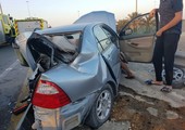 إصابة 4 بحرينيات بتصادم  3 مركبات على شارع الشيخ سلمان
