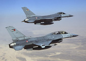 نجاة قائد طائرة F16 أردنية بعد سقوطها في نجران لخلل فني