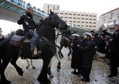 آلاف اليهود المتدينين يتظاهرون في القدس احتجاجا على الخدمة العسكرية الاجبارية