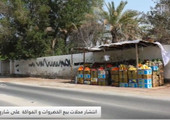 بالفيديو... انتشار محلات بيع الخضروات والفواكه على شارع النخيل